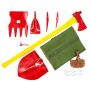 8-Piece Multipurpose Axe with 34 in. Fiberglass Handle Garden Tool Set - Image 1