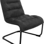 Zenree Upholstered Durable Metal Modern Chair with Soft Cushion, Black - Image 1