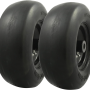 2 Flat Free Tires 11x4.00-5 Lawnmower Husqvarna Z246 Z24 RZ4623 Kubota Z123 - Image 1