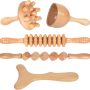 Wood Therapy Massage Tools 5-in-1 Lymphatic Drainage Massager Maderoterapia Kit - Image 1