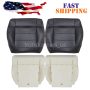 For 2008-2010 Jeep Wrangler Sahara Front Bottom Seat Cover / Foam Cushion Black - Image 1