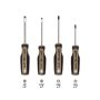 Screwdriver Set, Phillips #1 and #2, Slotted 3/16 in. and 1/4 in., Magnetic Tip, Cr-Mo Steel Shaft (4-Piece) - Image 1