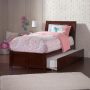 Portland Full Platform Bed with Flat Panel Foot Board and Twin-Size Urban Trundle Bed in Espresso - Image 1