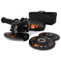7.5 Amp Corded 4-1/2 in. Angle Grinder with Reversible Handle, 3 Grinding Discs and Carrying Case - Image 1