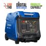 5,000-Watt Dual Fuel Gas and Propane Powered Portable Inverter Generator with Remote Electric Start, LED Data Center - Image 1