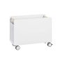 KidSpace 24 in. W x 19 in. H White 1-Cube Wheeled Mobile Toy Organizer - Image 1