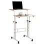 38.5 in. Rectangular White Standing Desk with Adjustable Height Feature - Image 1