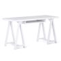 Sawhorse 60 in. W White Computer Desk - Image 1