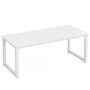 Halseey 70.8 in. W White Computer Desk Particle Board Wood Home Office Workstation Boardroom Desk - Image 1