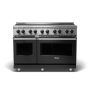 Viking - 48 in. Wide 6 Elements 5 Series Freestanding Electric Induction Range - Cast Black - Image 1