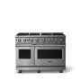 Viking - 30"W. 6.1 Cu.Ft. Freestanding Manual Clean Open 8B Gas Convection Range/Double Oven-Stainless Steel/Brushed Brass - Stainless Steel - Image 1