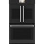 Café - 30" Smart Built-In Double Electric Convection French Door Wall Oven with No Preheat Air Fry - Matte Black - Image 1