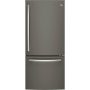 GE - 30 in. Wide 21.0 Cu. Ft. Bottom-Freezer Refrigerator with Sliding Snack Drawer - Slate - Image 1