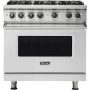 Viking - 36 in. Wide 6 Burner 5.1 Cu. Ft. Gas Sealed Burner Range-Stainless - Stainless Steel - Image 1