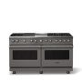 Viking - 60 in. Wide 8 Burner Pro 5 Series 9.4 Cu. Ft. Freestanding Sealed LP Dual Fuel ConvectionRange - Damascus Gray - Image 1