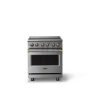 Viking - 30 in. Wide 4 Elements Pro 5 Series 4.7 Cu.Ft. Freestanding Electric Convection Range-/Brushed Brass Trim - Stainless Steel - Image 1