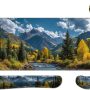 MIBITRI Keyboard Mouse Pad Set, Extended Gaming Mouse Pad+Ergonomics Keyboard Wrist Rest Support, Memory Foam, Easy Typing Pain Relief, 4Pcs XXL Ultra Thick Desk Mat, Black - Image 1