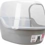 Covered Litter Box, Jumbo Hooded Cat Litter Box Holds Up to Two Small Cats Simultaneously,Extra Large Purple by Petphabet - Image 1