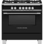 Fisher & Paykel - 36 in. Wide 5 Burner 4.9 Cu. Ft. Freestanding Gas Convection Range - Black - Image 1