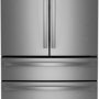 GE Profile - 36 in. Wide 28.7 Cu. Ft. 4-Door French Door Smart Refrigerator with Dual-Dispense AutoFill Pitcher - Stainless Steel - Image 1