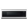 Samsung - BESPOKE 1.1 cu. ft SLIM Over-the-Range Microwave with 400 CFM Hood Ventilation, Wi-Fi and Voice Control - White Glass - Image 1