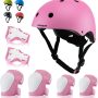 Kids Bike Helmet Adjustable Toddler Bike Helmets for Kids 2-5-8/8-14 Years with Knee Elbow Wrist Pads for GirlsBoys Youth Skateboard Bicycle Helmet for Scooter Roller Skating Balance Bike - Image 1