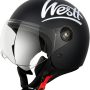 Westt 3/4 Open Face Motorcycle Helmet With Clean Visor - DOT Approved Vintage Moped Scooter Helmet for Men and Women - Image 1
