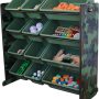Humble Crew Toy Storage Organizer with 12 Removable Storage Bins for Kids Playroom, 4-Tier Toddler Toy Organization, White/Primary - Image 1