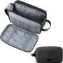 BAGSMART Toiletry Bag for Men, Canvas Travel Toiletry Organizer Dopp Kit Water-resistant Shaving Bag for Toiletries Accessories,Grey-Medium - Image 1