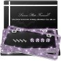 QUANQIUFEI 2 Pack Bling License Plate Frames, Sparkly Rhinestone Diamond Car License Plate Cover for Women, Stainless Steel Car Accessories with Glitter Crystal Caps (Black) - Image 1