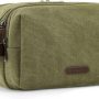 BAGSMART Toiletry Bag for Men, Canvas Travel Toiletry Organizer Dopp Kit Water-resistant Shaving Bag for Toiletries Accessories,Grey-Medium - Image 1