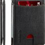 RUNBOX Slim Wallet for Men Genuine Leather RFID Blocking Bifold Minimalist Front Pocket Mens Wallet with Money Clip Thin Gift Box - Image 1
