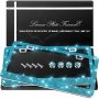 QUANQIUFEI 2 Pack Bling License Plate Frames, Sparkly Rhinestone Diamond Car License Plate Cover for Women, Stainless Steel Car Accessories with Glitter Crystal Caps (Black) - Image 1