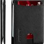 RUNBOX Slim Wallet for Men Genuine Leather RFID Blocking Bifold Minimalist Front Pocket Mens Wallet with Money Clip Thin Gift Box - Image 1