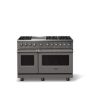 Viking - 48 in. Wide 6 Burner Pro 5 Series 7.3 Cu. Ft. Freestanding Sealed LP Dual Fuel Convection Range/Griddle - Damascus Gray - Image 1