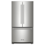 KitchenAid - 36 in. Wide 20 cu. ft. French Door Counter-Depth Refrigerator with Interior Water Dispenser - Stainless Steel - Image 1