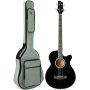 Best Choice Products 22-Fret Full Size Acoustic Electric Bass Guitar w/ 4-Band Equalizer, Truss Rod, Padded Gig Bag - Blue - Image 1