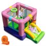 Costway Inflatable Bounce House Bouncy Castle with Slide & Basketball Rim 520W Blower - Image 1