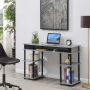 Convenience Concepts Designs2Go 30" Tall No Tools Student Desk w/ Shelves, Barnwood/Black, All Ages - Image 1