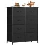 CONCETTA 8-Drawer Fabric Dresser Storage Chest for Bedroom, Closet, Entryway, Storage Furniture for Adults, Black - Image 1