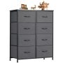CONCETTA 8-Drawer Fabric Dresser Storage Chest for Bedroom, Closet, Entryway, Storage Furniture for Adults, Black - Image 1