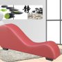 US Pride Furniture Faux Leather Yoga Stretch Relaxation Chaise - Image 1