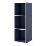 Furniture of America Seni Stackable Wood 3-Cube Bookcase in Black - Image 1