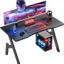 HLDIRECT 47 inch Gaming Desk, Ergonomic Gamer Table, Computer Table, Pc Workstation - Image 1