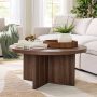Better Homes & Gardens Lillian Fluted Coffee Table, Natural Pine Finish - Image 1
