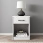 Mainstays Ardent Nightstand with 1 Drawer, Dark Walnut - Image 1