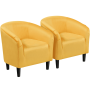 Renwick Modern Upholstered Tub Chair for Livingroom, Set of 2, Gray Velvet - Image 1