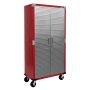 Seville Classics UltraHD® Rolling Storage Cabinet, 36" W x 18" D x 72" H, Granite - Image 1