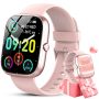 Smart Watch Fits for Android and iPhone, IP68 Waterproof Smartwatch for Women Men 100+ Sports Modes 1.91-inch Fitness Tracker, Smart Watch with Bluetooth Call(Answer/Make Calls), for Gift White - Image 1