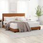 Willow Nailhead Trim Upholstered Queen Bed, White Faux Leather - Image 1